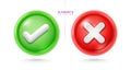 Confirm and Decline buttons Royalty Free Stock Photo