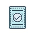 Color illustration icon for Confirm, endorse and indorse