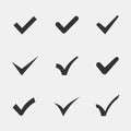 Confirm icons set Royalty Free Stock Photo