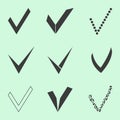 Confirm icons set Royalty Free Stock Photo