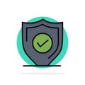 Confirm, Protection, Security, Secure Abstract Circle Background Flat color Icon