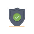 Confirm, Protection, Security, Secure Flat Color Icon. Vector icon banner Template