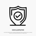 Confirm, Protection, Security, Secure Line Icon Vector