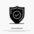 Confirm, Protection, Security, Secure solid Glyph Icon vector