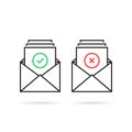 Confirm and rejection with two linear email