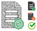 Confirmation Document Polygonal Web Vector Mesh Illustration