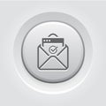 Confirmation Letter Icon. Grey Button Design