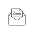 Confirmation Letter icon. Simple element illustration. Confirmation Letter symbol design template. Can be used for web and mobile