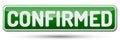 CONFIRMED - Abstract beautiful button with text. Royalty Free Stock Photo
