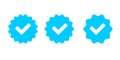 Confirmed account icon. Verified account concept icon