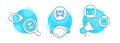 Confirmed, Audit and Recovery internet icons set. Ranking sign. Accepted message, Arrow graph, Backup info. Vector
