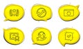 Confirmed, Audit and Recovery internet icons set. Ranking sign. Accepted message, Arrow graph, Backup info. Vector