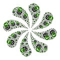 Confirmed Coronavirus Icon Swirl Flower