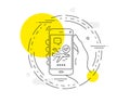 Confirmed flight line icon. Approved charter sign. Vector