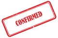 confirmed stamp on white Royalty Free Stock Photo