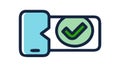 Confirmed Tablet Setup or Device Verified Icon, vector design Generative AI Royalty Free Stock Photo