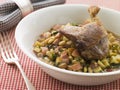 Confit Duck Leg with Flageolet Beans and Bacon