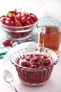 Confiture from fruits of cornel Royalty Free Stock Photo