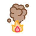 Conflagration Burn Flame Icon Outline Illustration