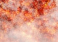 Conflagration fire burst background with smoke