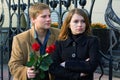 Young couple in conflict Royalty Free Stock Photo