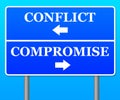 Conflict compromise Royalty Free Stock Photo