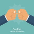 Conflict concept vector Royalty Free Stock Photo