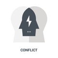 Conflict icon concept