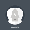 Conflict icon concept