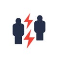 conflict icon with two people