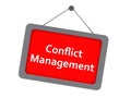 conflict management sign on white