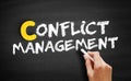 Conflict management text on blackboard