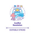 Conflict resolution concept icon Royalty Free Stock Photo