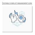 Conflict resolution line icon