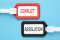 Conflict and resolution concept Royalty Free Stock Photo