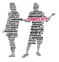 Conflict in word cloud Royalty Free Stock Photo