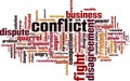 Conflict word cloud Royalty Free Stock Photo