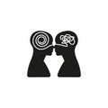 Conflicted Minds Icon Royalty Free Stock Photo