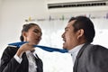 Conflicts in the workplace of women and men. Royalty Free Stock Photo