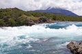 Confluence of Baker River and Nef River, Patagonia, Chile Royalty Free Stock Photo