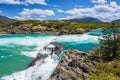 Confluence of Baker river and Neff river, Chile Royalty Free Stock Photo