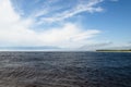 The confluence of the Barguzin River and Lake Baikal, Buryatia, Russia. Royalty Free Stock Photo