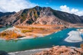 Confluence of Chuya and Katun rivers in Altai mountains, Siberia, Russia Royalty Free Stock Photo