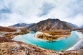 The confluence of the Chuya and Katun rivers in Altai, Russia Royalty Free Stock Photo