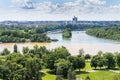 Confluence of Danube and Sava river in Belgrade