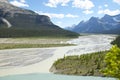 The confluence of Glacier river and the Howse River