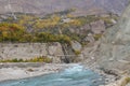 Confluence of Hunza and Nagar Rivers in Northern Pakistan