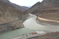 Confluence of the Indus and Zanskar Rivers(Ladakh).