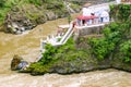 Confluence of the Mandakiini and Alaknanda Rivers at Rudraprayag, in Uttarkhand, India