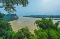 Min and Dadu River in Leshan from above